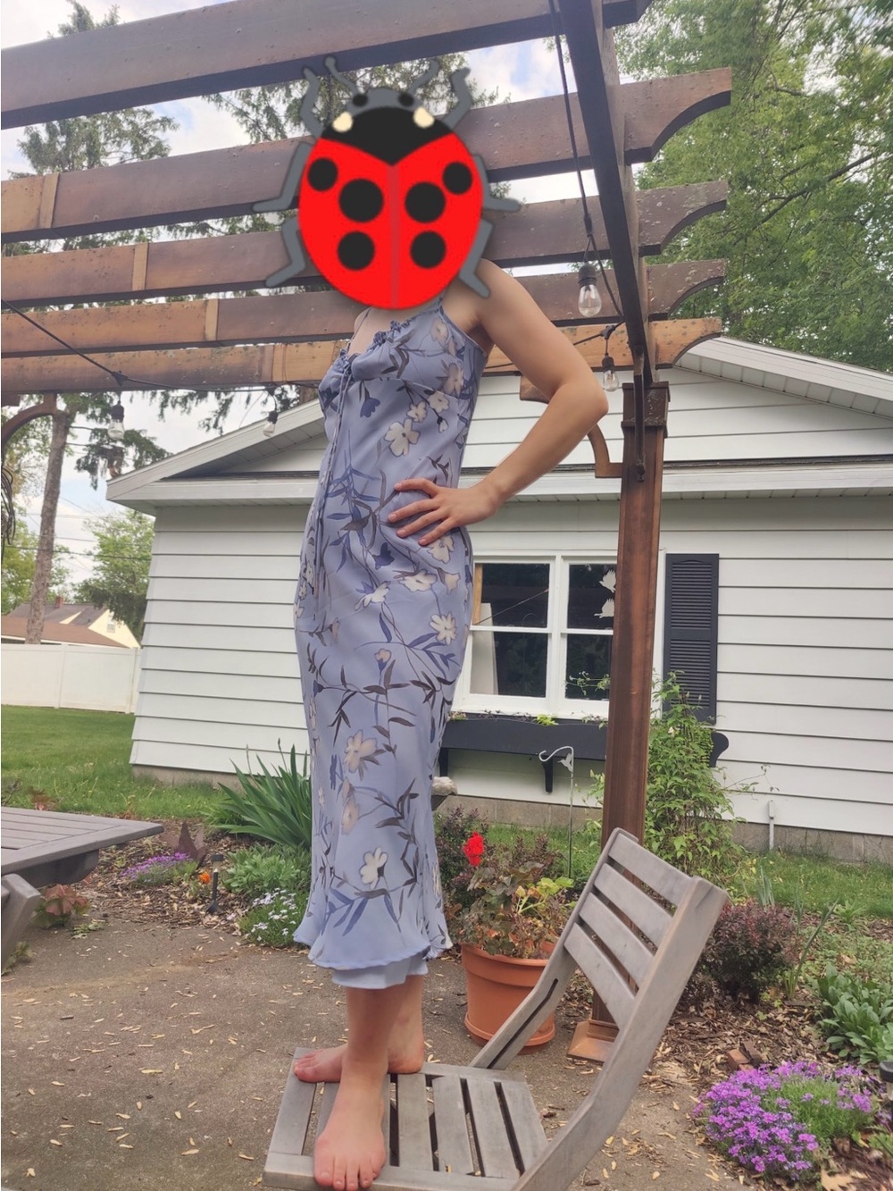 jonathan martin Light Lavender Floral Slip Midi Dress